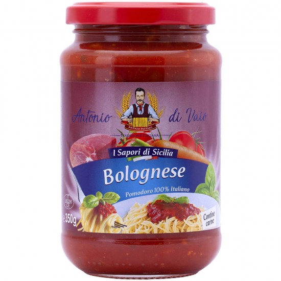 Sos pentru Paste Antonio Di Vaio Bolognese cu Carne, 350g, Sos Paste, Sos Bolognese, Sos pentru Paste, Sos Paste Antonio Di Vaio, Sos Bolognese pentru Paste, Sos Paste cu Carne, Sos Paste Tomate, Sos Pentru Paste Gata Preparat