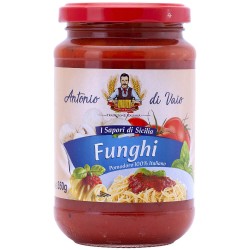 Sos pentru Paste Antonio Di Vaio Funghi, 350g, Sos Paste, Sos Funghi, Sos pentru Paste, Sos Paste Antonio Di Vaio, Sos Funghi pentru Paste, Sos Paste Fara Carne, Sos Paste cu Ciuperci, Sos Pentru Paste Gata Preparat