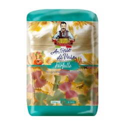 Paste Antonio Di Vaio Farfalle Tricolore, 500g, Paste Grau, Paste Grau Dur, Paste Tricolore, Paste Antonio Di Vaio, Paste Dure, Paste din Grau, Paste Fainoase, Pasta Fainoasa, Pasta Antonio Di Vaio, Pasta Tricolore Antonio Di Vaio, Paste Tricolore