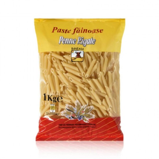 Paste Fainoase Baneasa Penne Rigate,1Kg, Paste Baneasa, Paste Fainoase Penne Rigate 1 Kg, Paste Fainoase fara Ou Baneasa, Penne Rigate Baneasa 1 Kg, Penne Baneasa, Baneasa Paste fara Ou