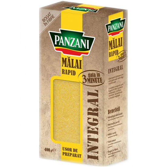 Malai Integral Panzani, 400 g, Faina de Porumb, Faina, Malai Integral de Porumb, Malai pentru Mamaliga, Faina pentru Mamaliga