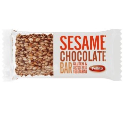 Baton cu Susan si Ciocolata Pellito, 4 Felii, 28 g, Batoane cu Susan si Ciocolata, Batoane Susan, Batoane Seminte Susan, Baton Susan, Baton Seminte Susan, Baton Vegetarian, Batoane Vegetariene, Batoane Fara Gluten