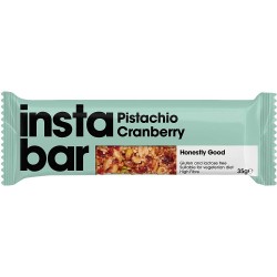 Baton cu Fistic si Merisoare Instabar Pistachio Cranberry, 35 g, Batoane cu Fistic si Merisoare, Batoane cu Fistic, Baton cu Fistic, Baton cu Merisoare, Baton Merisoare Fistic, Baton Organic, Baton Vegetarian, Batoane Vegetariene, Batoane Fara Gluten