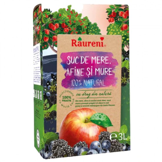 Suc de Mere, Afine si Mure Raureni, 3 L, Suc Mere Afine si Mure, Suc de Mere Afine si Mure, Suc Raureni, Suc 100% Fructe, Suc Mere Afine si Mure Raureni, Suc de Fructe Raureni, Suc Mere Afine si Mure Natural, Suc de Mere Afine si Mure  Natural