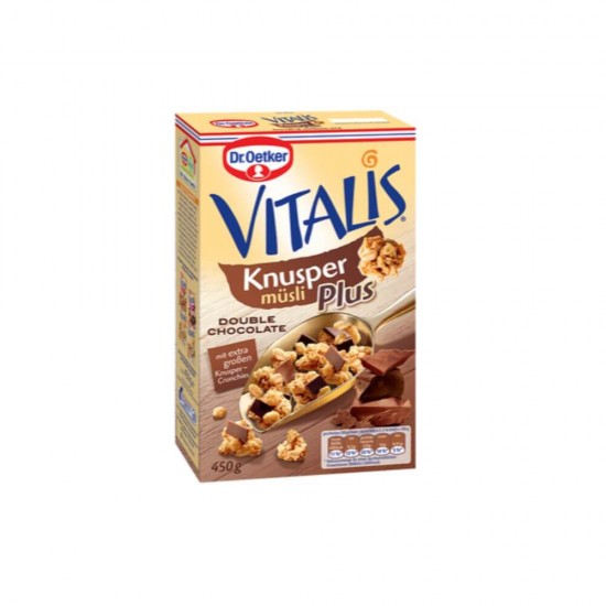 Musli Extra Crocant Ciocolata Dr. Oetker Vitalis, 450 g, Musli Extra Crocant Vitalis, Vitalis Musli Extra Crocant cu Ciocolata, Musli Vitalis Dr. Oetker, Musli cu Ciocolata, Musli Crocant cu Ciocolata, Cereale Crocante Dr. Oetker