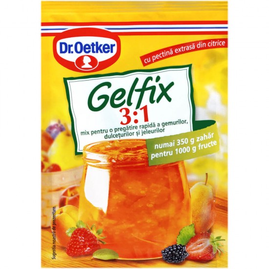 Gelfix Clasic 3:1 Dr.Oetker, 25g, Gelfix pentru Dulceata, Gelfix pentru Jeleuri, Gelfix Dr.Oetker, Gelfix Dulceturi, Gelfix Fructe, Gelfix Extra, Gelfix Gem, Gelfix pentru Gem, Gelfix Gelatina, Gelfix cu Zahar, Gelfix cu Indulcitor, Gelfix Instant