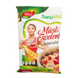 Musli Excelent cu Fructe Sano Vita 500g, Musli, Musli Sano Vita, Musli Sano Vita Excelent, Cereale Musli, Musli Cereale, Cereale Musli Sano Vita, Musli SanoVita, Musli cu Fructe, Musli cu Fructe Sano Vita, Cereale Musli cu Fructe