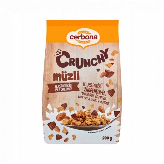 Cereale Musli Crunchy cu Ciocolata Cerbona, 200 g, Musli Cereale, Cereale Tip Musli, Cereale Muesli, Muesli Cereale, Cereale pentru Lapte, Musli pentru Lapte, Musli Mic Dejun, Mic Dejun Musli, Cereale Mic Dejun, Mic Dejun Cereale