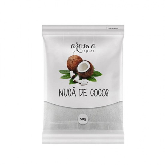 Nuca de Cocos Aroma Spice, 12 Pachete x 50 g, Nuca de Cocos Razuita, Fulgi de Cocos, Nuca de Cocos Fulgi, Fulgi de Nuca de Cocos, Nuca de Cocos pentru Prajituri, Cocos Razuit, Cocos Uscat, Cocos Deshidratat, Fructe Uscate, Fructe Confiate