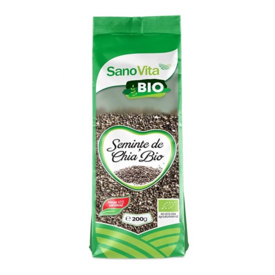Seminte de Chia Bio Sano Vita, 200g, Seminte Chia, Sano Vita Seminte Chia, Chia Sano Vita, Chia Neagra Sano Vita, Seminte de Chia Desert, Seminte de Chia Negre, Chia Desert