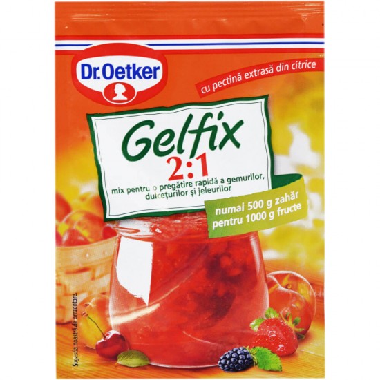 Gelfix Clasic 2:1 Dr.Oetker, 25g, Gelfix pentru Dulceata, Gelfix pentru Jeleuri, Gelfix Dr.Oetker, Gelfix Dulceturi, Gelfix Fructe, Gelfix Extra, Gelfix Gem, Gelfix pentru Gem, Gelfix Gelatina, Gelfix cu Zahar, Gelfix cu Indulcitor, Gelfix Instant