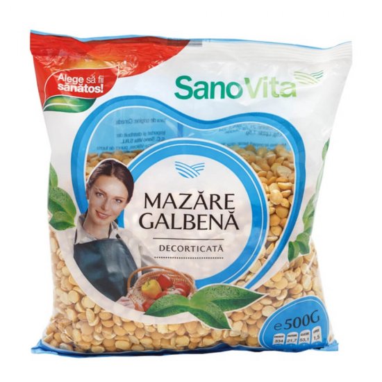 Mazare Galbena Decorticata Sano Vita, 500g, Mazare, Mazare Sano Vita, Sano Vita Mazare, Mazare Galbena 500g, Mazare Decorticata, Mazare Decorticata Sano Vita, Mazare Decorticata Galbena Sano Vita