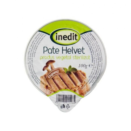 Pate Vegetal cu Ciuperci Inedit Helvet, 100 g, Pateuri Vegetale, Inedit Helvet Pateuri, Helvet Pate Vegetal cu Ciuperci, Pateuri Vegetale de Post, Pateuri Vegetale cu Legume