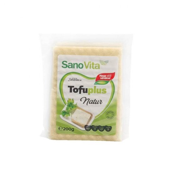 Tofuplus Natur  Sano Vita, 200g, Branza Vegetala Classica, Branza Tofu Simpla, Branza Tofu Sano Vita, Branza Tofu Ieftina
