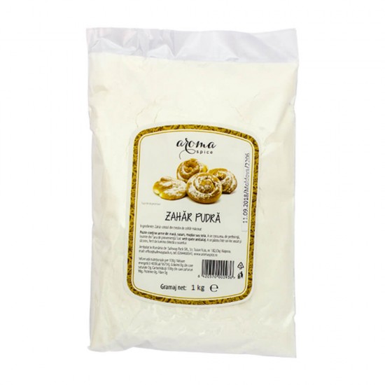 Zahar Pudra AROMA Spice, 1 Kg, Zahar, Zahar Pudra pentru Prajituri, Zahar Pudra pentru Deserturi, Zahar Pudra pentru Dulciuri, Pudra de Zahar, Zahar pentru Deserturi, Zahar Pudra pentru Decor, Indulcitor pentru Prajituri, Zahar Alb Pudra