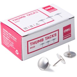 Pioneze din Metal Deli, 100 Buc/Set, Pioneze, Pioneze Metal Pioneze Deli Metal, Set de Pioneze, Set de Pioneze Metal, Set de Pioneze Deli, Pioneze pentru Birou, Pioneze Birou, Pioneze Decorative 