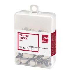 Pioneze din Inox Deli, 100 Buc/Set, Pioneze, Pioneze Inox Pioneze Deli Inox, Set de Pioneze, Set de Pioneze Inox, Set de Pioneze Deli, Pioneze pentru Birou, Pioneze Birou, Pioneze Decorative 