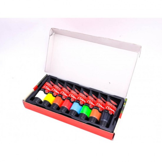 Set Culori Acrilice Creamy Daco, 8 Tuburi, 75 ml, Diverse Culori