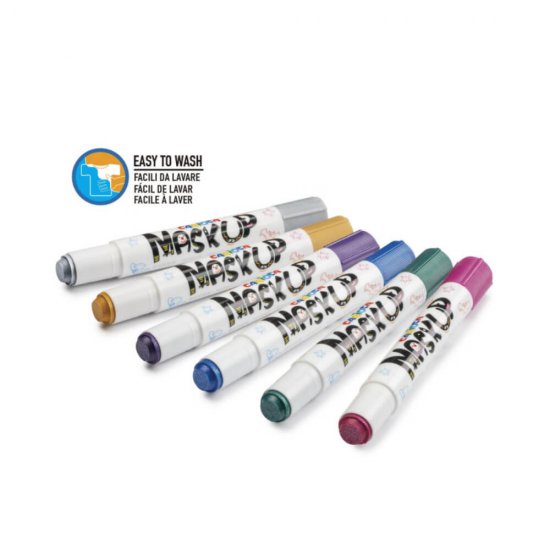 Set 6 Culori Metalizate Carioca, Machiaje Artistice, Testate Dermatologic, Culori pentru Machiaj, Carioci Pictura pe Fata, Culori Pictura Fata Non Toxice, Markere Pictura pe Fata, Culori pentru Machiaje Artisitice, Vopsele Pictura pe Fata