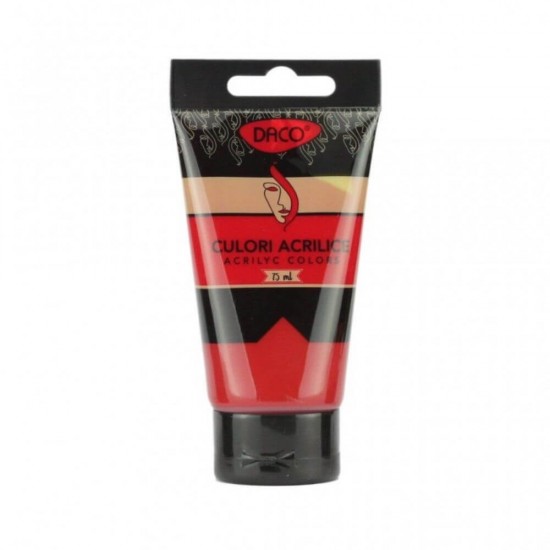 Vopsea Acril Rosu Carmin DACO, 75 ml, Tempera Acrilica, Culori Acrilice, Vopsea Acrilica, Tempera Acril, Vopsele Acrilice, Vopsea Culoare Rosu Carmin, Acril, Acril Rosu Carmin, Culori Acril