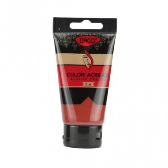 Vopsea Acril Rosu Ocru DACO, 75 ml, Tempera Acrilica, Culori Acrilice, Vopsea Acrilica, Tempera Acril, Vopsele Acrilice, Vopsea Culoare Rosu Ocru, Acril, Acril Rosu Ocru, Culori Acril