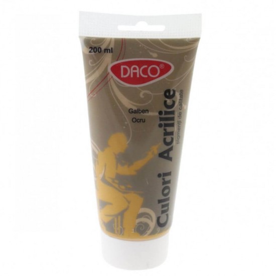 Vopsea Acril DACO Galben Ocru, 200 ml, Tempera Acrilica, Culori Acrilice, Vopsea Acrilica, Vopsele Acrilice, Tempera Acril, Vopsea Galben Ocru, Acrilica Galben Ocru, Acril Culoare Galben, Culori pentru Pictat, Culori Pictura, Culori pentru Desen