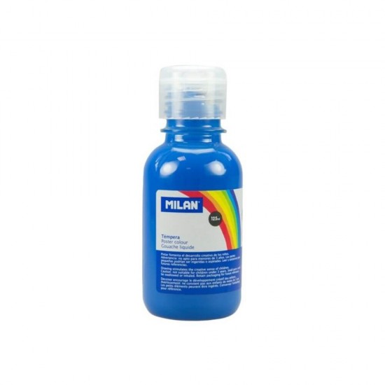 Vopsea Tempera MILAN, 125 ml, Albastru Deschis, Tempera Lichida, Tempera 125 ml, Culori Tempera 125 ml, Vopsea Tempera, Vopsele Tempera, Acuarele Tempera, Culori Tempera, Vopsea Pictura, Tempera Acuarele, Culoare Tempera, Culori pentru Pictura