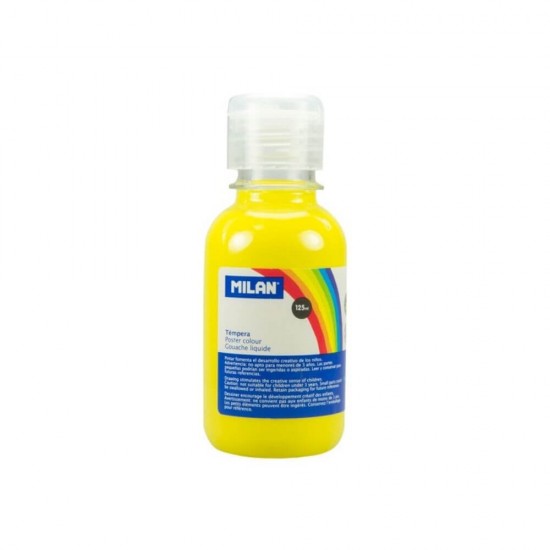 Vopsea Tempera MILAN, 125 ml, Galben Inchis, Tempera Lichida, Tempera 125 ml, Culori Tempera 125 ml, Vopsea Tempera, Vopsele Tempera, Acuarele Tempera, Culori Tempera, Vopsea Pictura, Tempera Acuarele, Culoare Tempera, Culori pentru Pictura