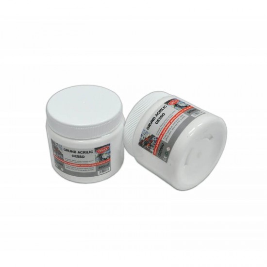 Grund Acrilic DACO, 500 ml, Ideal pentru Prepararea Suprafetelor de Lucru in Ulei si Acril, Grund Acrilic pentru Panza, Grund Acrilic Pregatire Suprafete Pictura, Grund Pictura Ulei, Grund pentru Pictura, Grunduri Pictura Ulei, Grund Pictura Acril