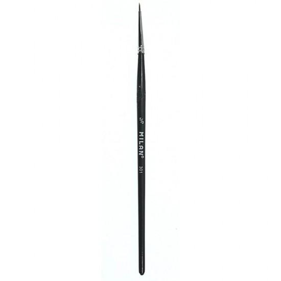 Pensula MILAN Seria 301, Numarul 5/0, Varf Rotund, Par Sintetic, Pensule MILAN, Pensule pentru Pictura, Rechizite, Pensule Desen, Pensule cu Varf Rotund, Pensule Desen cu Par Sintetic, Pensule Rotunde, Materiale Pictura