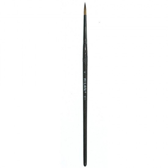 Pensula MILAN Seria 311, Numarul 4, Varf Rotund, Par Sintetic, Pensule MILAN, Pensule pentru Pictura, Rechizite, Pensule Desen, Pensule cu Varf Rotund, Pensule Desen cu Par Sintetic, Pensule Rotunde, Materiale Pictura