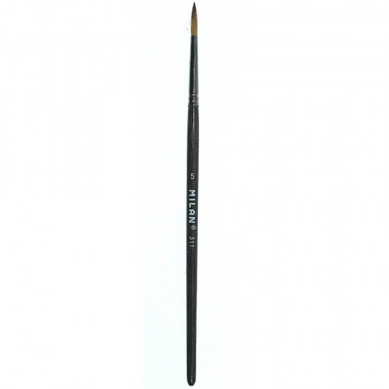 Pensula MILAN Seria 311, Numarul 5, Varf Rotund, Par Sintetic, Pensule MILAN, Pensule pentru Pictura, Rechizite, Pensule Desen, Pensule cu Varf Rotund, Pensule Desen cu Par Sintetic, Pensule Rotunde, Materiale Pictura