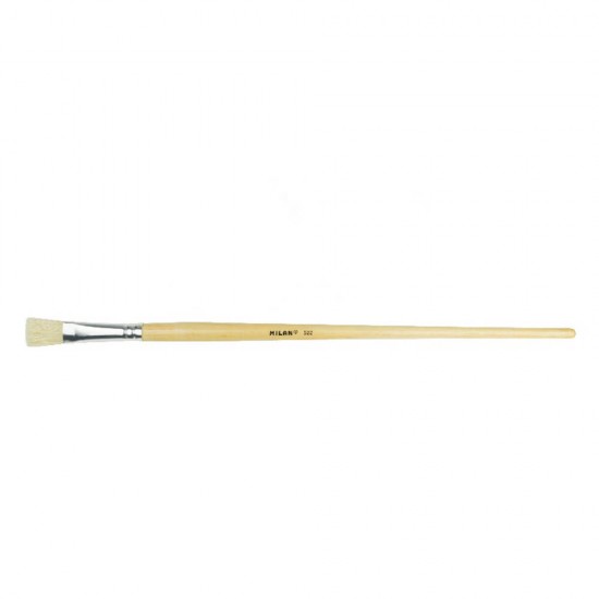 Pensula MILAN Seria 522, Varf Drept cu Par de Porc, Maner Lung, Numarul 5, Pensule Pictura, Pensule Milan, Pensule Pictura Milan, Pensule Par Natural, Pensula Milan 522, Pensula din Par de Porc, Pensule Pictura Tempera