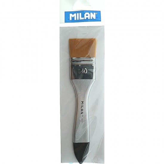 Pensula MILAN Seria 631, Varf Lat cu Par Sintetic, Numarul 40, Pensula Pictura, Pensule Pictura, Pensule Milan, Pensule Pictura Milan, Pensule Par Sintetic, Accesorii Pictura, Pensule Pictura Acrilica, Pensula Pictura Pereti, Pensula Lata Pictura