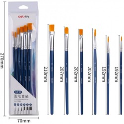 Set 6 Pensule, Deli, Par Sintetic, Diverse Dimensiuni si Forme, Pensule Par Sintetic Deli, Set de Pensule Deli, Pensule Sintetice Deli,  Accesorii Pentru Pictura Set 6 Pensule, Deli, Par Sintetic, Diverse Dimensiuni si Forme, Pensule Par Sintetic Deli, Set de Pensule Deli, Pensule Sintetice Deli,  Accesorii Pentru Pictura