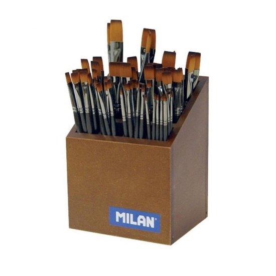 Set 68 Pensule Profesionale Milan, Pictura in Ulei, Diverse Marimi, Display Maro, Set de Pensule, Pensule la Set, Pensule Milan, Pensule Pictura, Pensoane Pictura, Pensula Pictura, Penson Pictura, Pensula Milan,  Pensule pentru Pictura