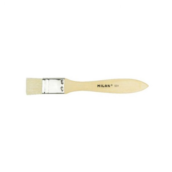 Pensula Milan Seria 531, Numarul 30, Varf Drept, Par de Porc, Pensule Milan, Pensule Pictura, Penson Pictura, Pensoane Pictura, Pensule pentru Pictura, Pensula Lata, Pensule Desen, Pensule cu Varf Drept, Pensule Desen cu Par Natural