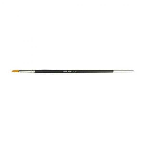 Pensula Milan Seria 612, Numarul 16, Varf Rotund, Par Sintetic, Pensule Milan, Pensule Pictura, Penson Pictura, Pensoane Pictura, Pensule pentru Pictura, Pensula Subtire, Pensule Desen, Pensule cu Varf Rotund, Pensule Desen cu Par Sintetic