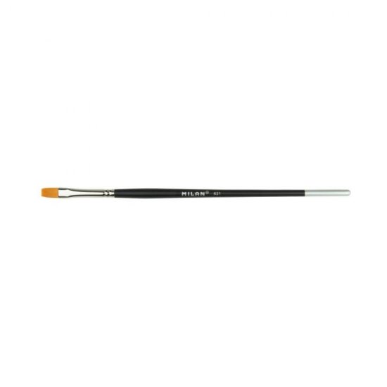 Pensula Milan Seria 621, Numarul 18, Varf Drept, Par Sintetic, Pensule Milan, Pensule Pictura, Penson Pictura, Pensoane Pictura, Pensule pentru Pictura, Pensula Subtire, Pensule Desen, Pensule cu Varf Drept, Pensule Desen cu Par Sintetic