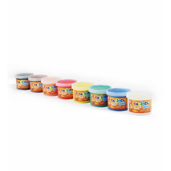 Set Acuarele Finger Carioca, 8 Tuburi, 50 ml/Tub, Set Culori Acuarele, Acuarele Carioca, Acuarele pentru Scoala, Acuarele Copii, Acuarele Tempera, Culori Tempera, Acuarele Pictura, Acuarele Tub, Acuarele la Tub, Set de Acuarele