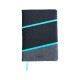 Agenda Dictando Nedatata DACO, 160 File, 14.2x21 cm, Format A5, 70 g/m², Imitatie de Piele/ Textil, Negru/Gri/Albastru, Agenda Nedatata, Agende A5 cu 160 de Foi, Agenda 160 File de Birou, Agende de Birou cu 160 File, Agenda Simpla de Birou