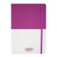 Agenda Dictando Nedatata DACO, 160 File, 10.5x14.8 cm, Format A6, 70 g/m², Imitatie de Piele/Textil, Alb/Violet, Agenda A6 Nedatata, Agende Birou cu 160 de Foi, Agenda Office cu 160 File, Agende Office de Birou cu 160 File, Agenda Simpla de Birou