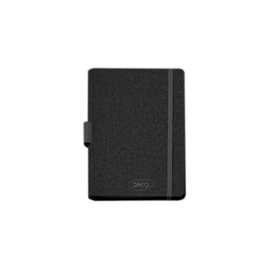 Agenda Dictando Nedatata DACO, 160 File, 14.2x21 cm, Format A5, 70 g/m², cu Elastic, Imitatie de Piele/Textil, Gri, Agenda Nedatata, Agende Birou cu 160 de Foi, Agenda Office cu 160 File, Agende Office de Birou cu 160 File, Agenda Simpla de Birou
