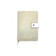Agenda Dictando Nedatata DACO, 160 File, 10.5x14.8 cm, Format A6, 70 g/m², cu Capsa, Imitatie de Piele, Bej, Agenda A6 Nedatata cu Capsa, Agende Piele Ecologica cu 160 de Foi, Agenda cu Capsa si 160 File, Agende Office de Birou cu 160 File