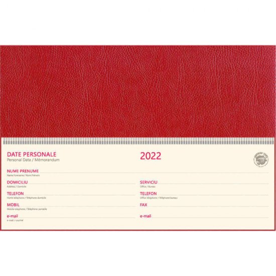 Planner de Birou Ego Bref, Rosu, 112 File, 30x10 cm, Hartie Ivory, Planner Ego, Agenda Ego, Agenda Planner, Agenda Planner Ego, Planner de Birou, Agenda de Birou, Planner de Birou, Planner Hartie, Planner Hartie Ivory