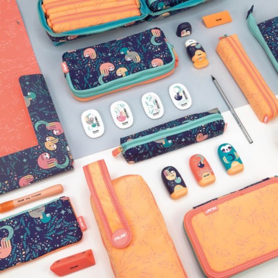 Set 16 Ascutitori Cuddle Milan, cu Radiera, Diverse Culori