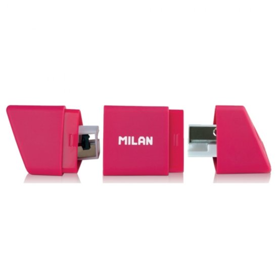 Ascutitoare Milan Silde Dubla Mecanica cu Container, Plastic, Accesorii Scoala, Rechizite Scolare, Rechizite Scolare Milan, Ascutitoare Dubla Ieftina, Ascutitoare Dubla Scoala, Ascutitoare pentru Creioane, Ascutitoare Dubla Creioane