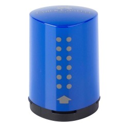 Ascutitoare cu Container Faber-Castell Grip 2001 Mini, Albastra, Ascutitori, Faber-Castell Ascutitori, Faber-Castell Grip 2001 Mini Ascutitoare Creioane, Ascutitori Plastic pentru Scoala, Ascutitori Scoala, Ascutitori Creioane, Ascutitoare de Birou