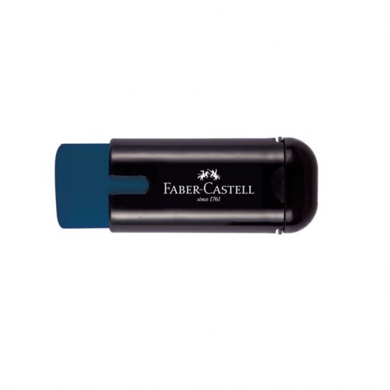 Ascutitoare Simpla cu Radiera, Faber - Castell Trend 2019,  Albastru, Accesorii Scoala, Rechizite Scolare, Rechizite Scolare Faber – Castell, Ascutitoare Colorata, Ascutitoare Scoala cu Radiera, Ascutitoare pentru Creioane, Ascutitoare cu Guma de Sters