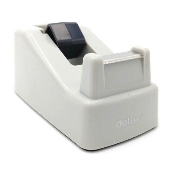 Dispenser Banda Adeziva Deli E811, 18 mm, Gri, Suport Banda Adeziva, Suporturi si Dispensere Banda Adeziva, Deli Dispenser Banda Adeziva, Dispenser Banda Scotch, Suport si Dispenser Banda Scotch, Dispensere Scotch pentru Birou